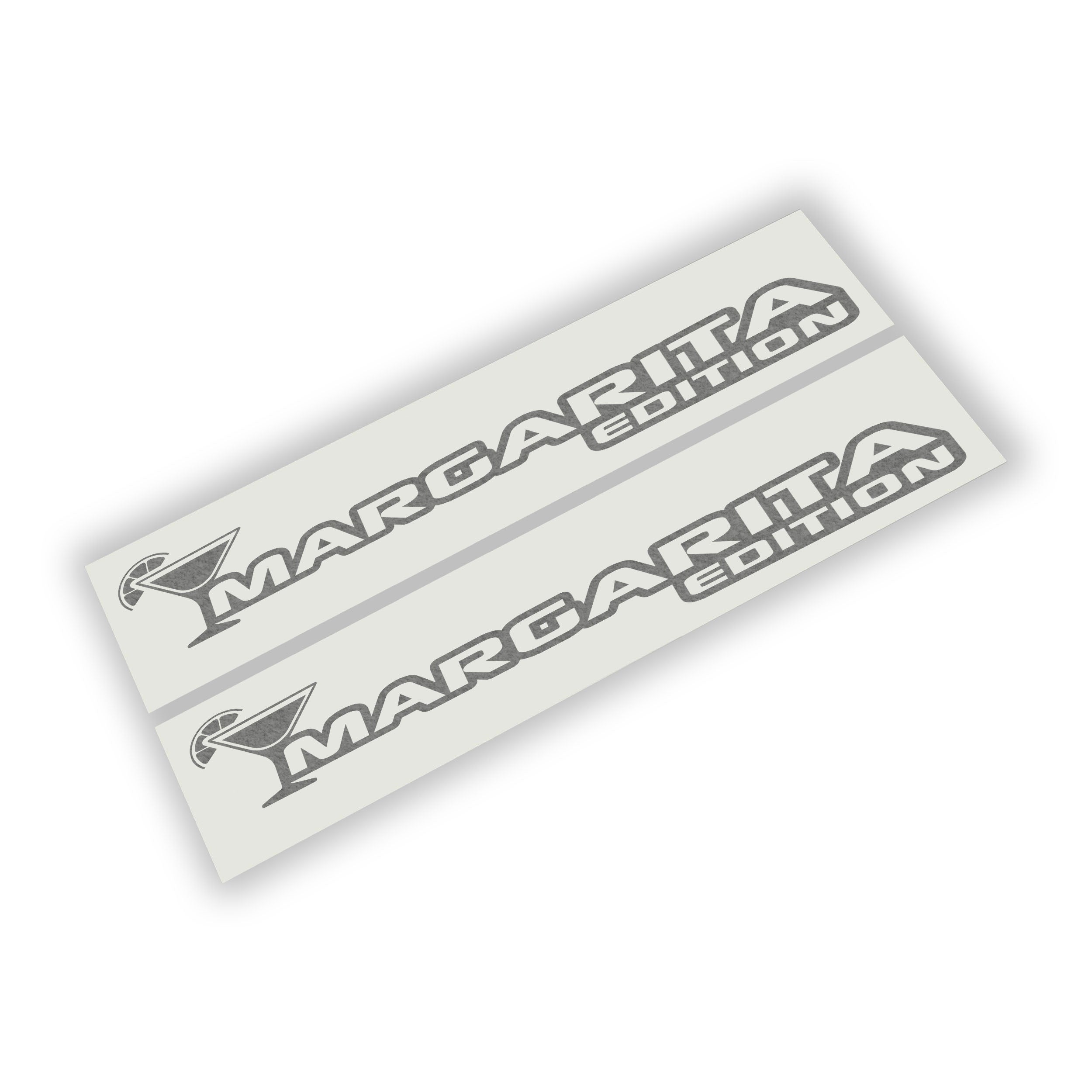 Margarita Edition hood decal pair with cocktail glass and lime wedge graphic on transfer sheets