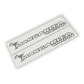 Margarita Edition fender decal pair with martini glass icon and bold outlined lettering for Jeep Wrangler