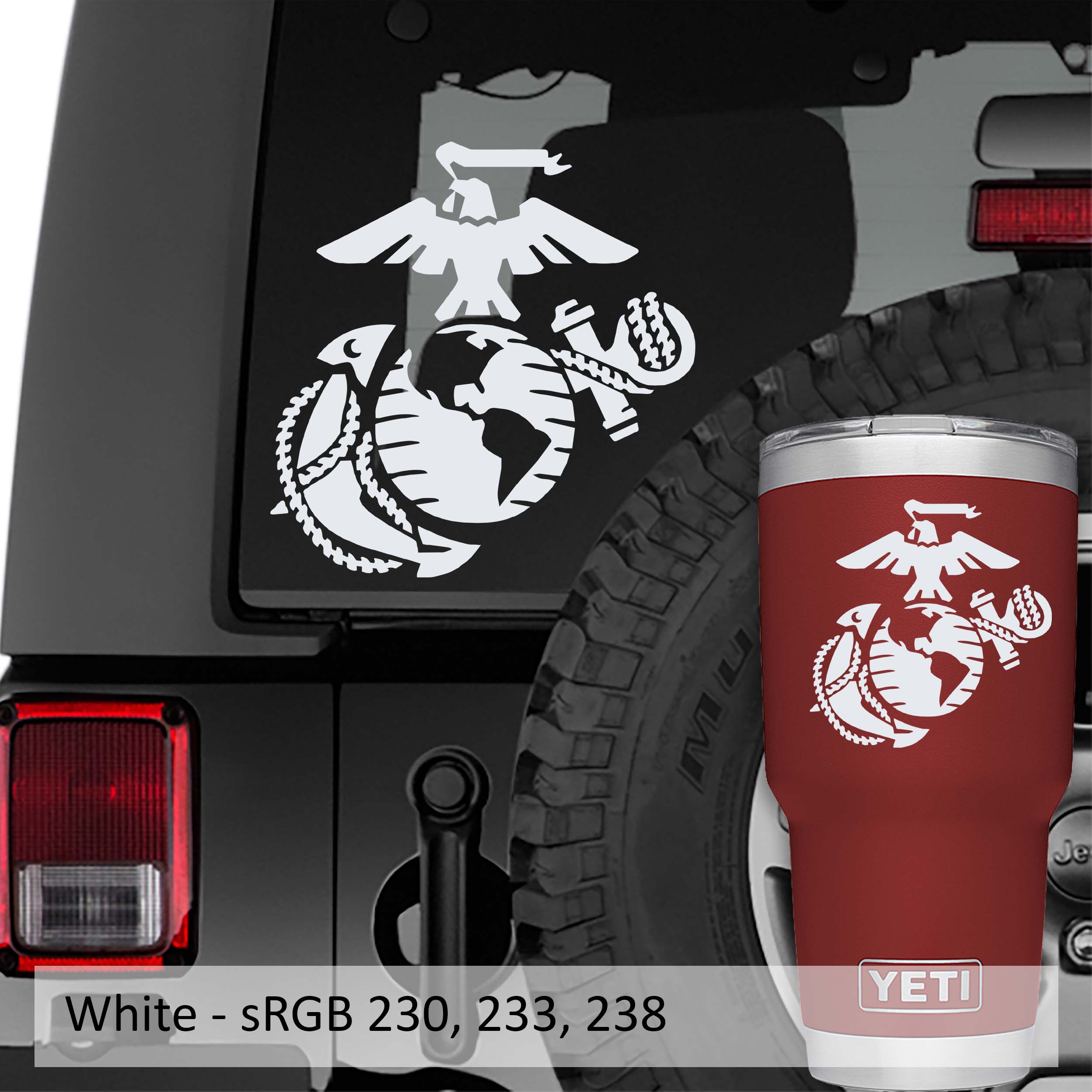 Marine Corps Eagle Globe Anchor EGA Vinyl Decal