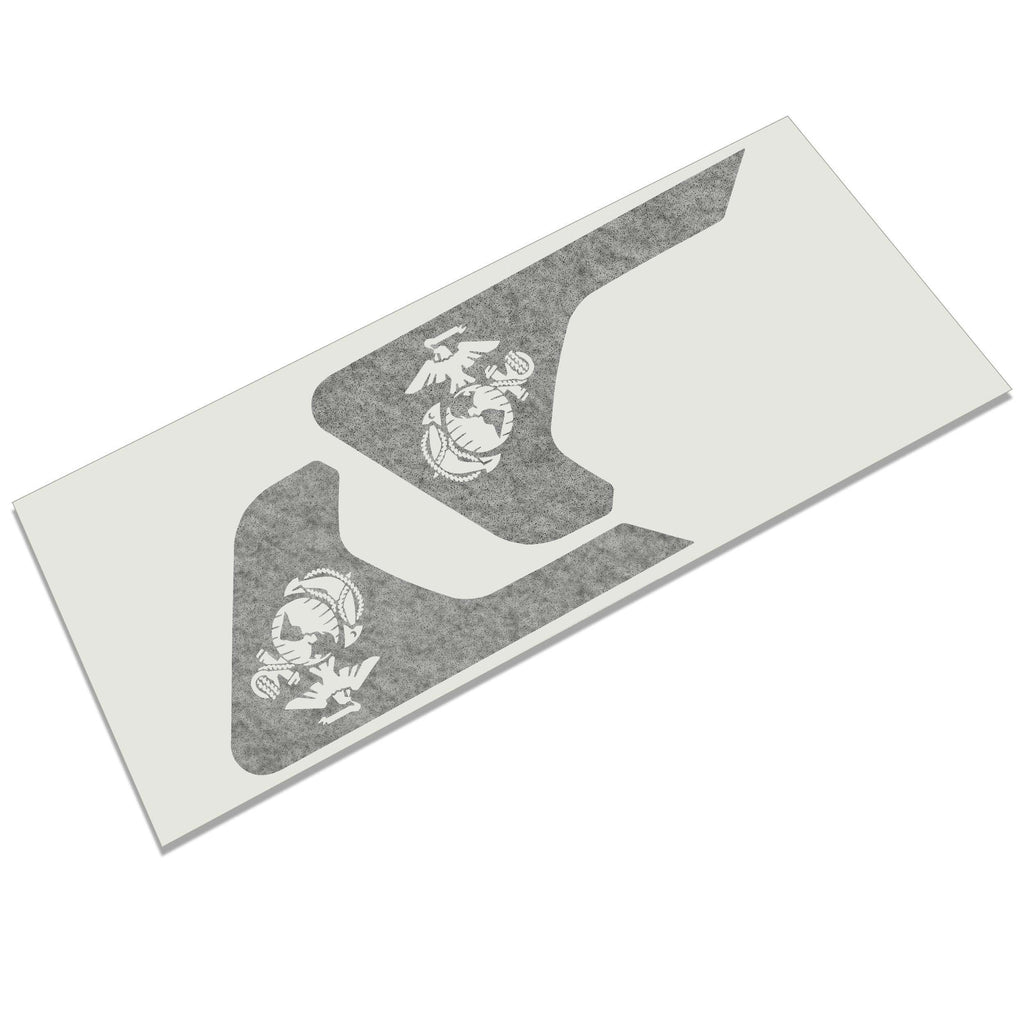 Black Marine Corps EGA vent transfer decals shown on 18+ Wrangler JL Gladiator JT fenders