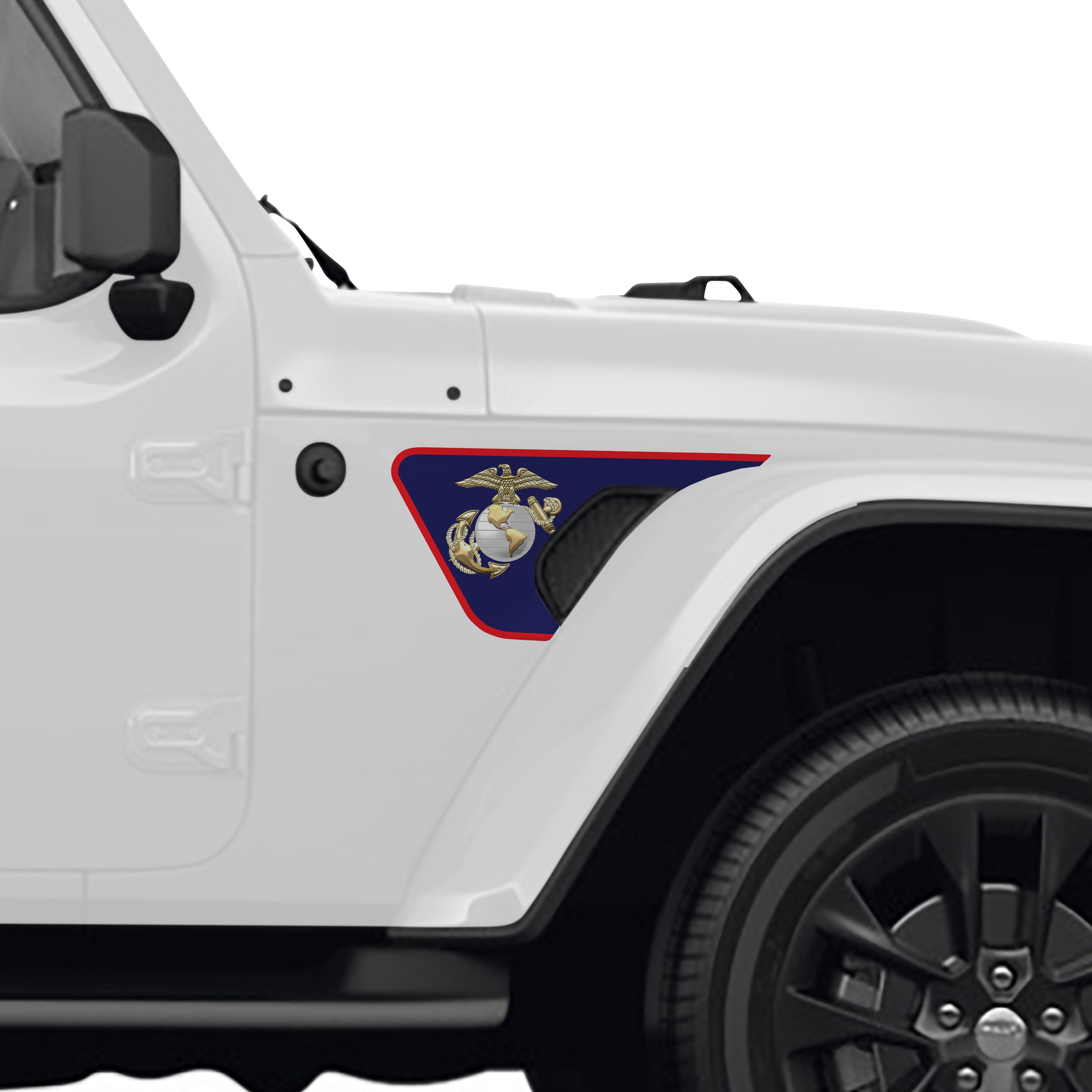 Marine Uniform 2pc Vinyl Fender Decal Set - Fits Jeep Wrangler JL/Jeep Gladiator JT 2018+