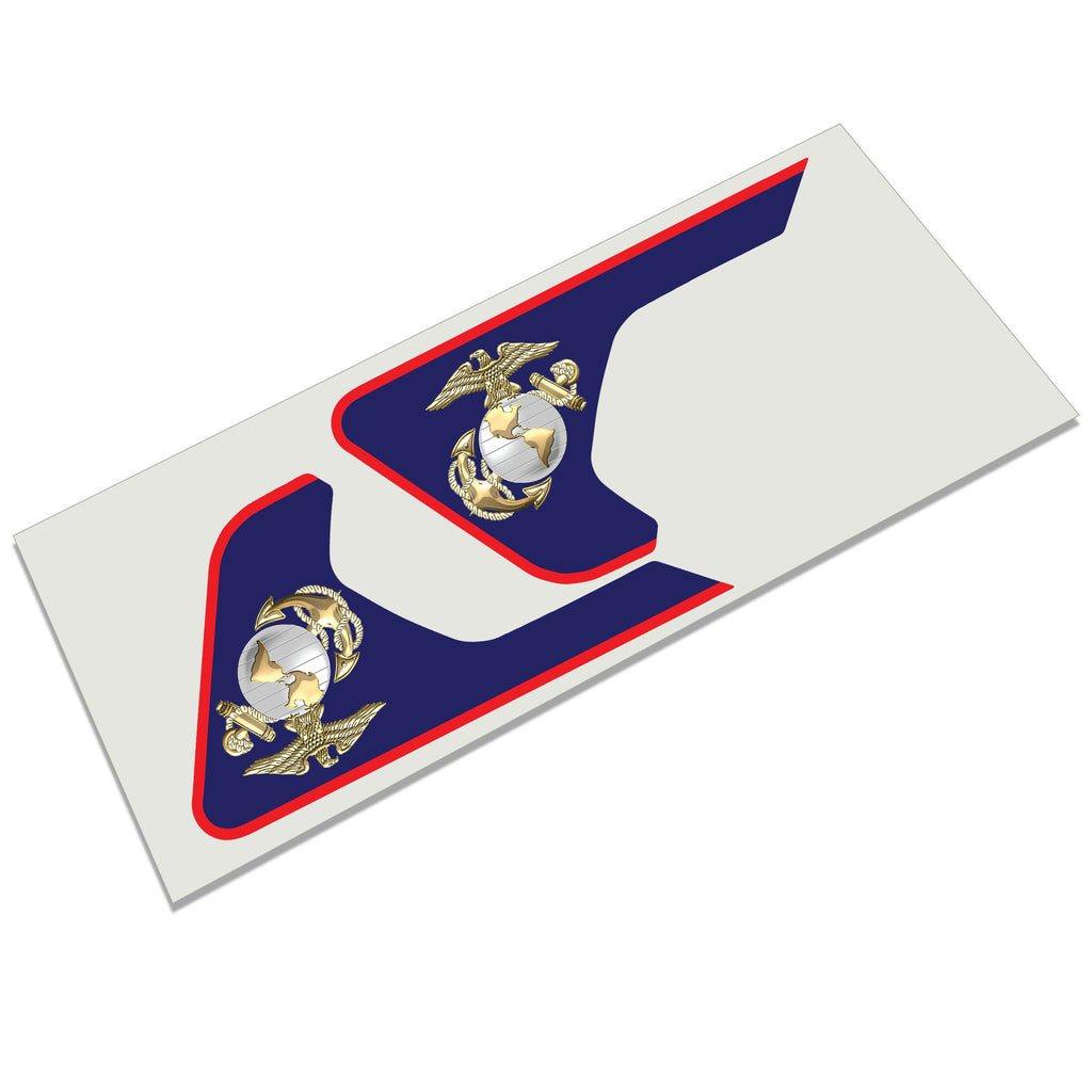 Marine Uniform 2pc Vinyl Fender Decal Set - Fits Jeep Wrangler JL/Jeep Gladiator JT 2018+