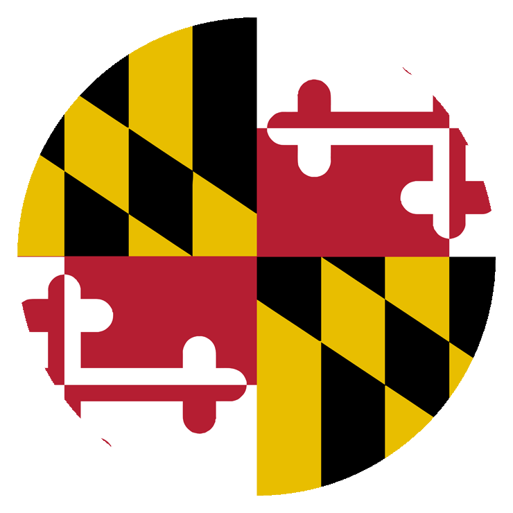 Maryland Flag Heater AC Vent Decals Fits Jeep Wrangler 2011-2024/Fits Jeep Gladiator 2019-2024