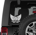 In Loving Memory Paw Print Memorial Angel Wings Halo Vinyl Transfer Decal