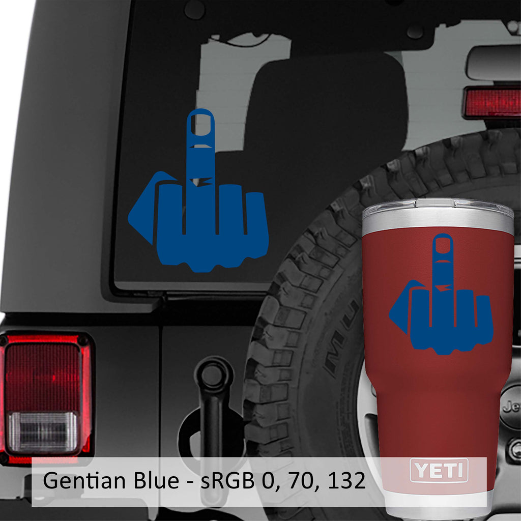 Middle Finger Car Rim Middle Finger Vinyl Decal | JDS