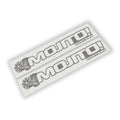 Mojito Edition fender decal pair with citrus and mint sprig graphic shown on transfer sheets