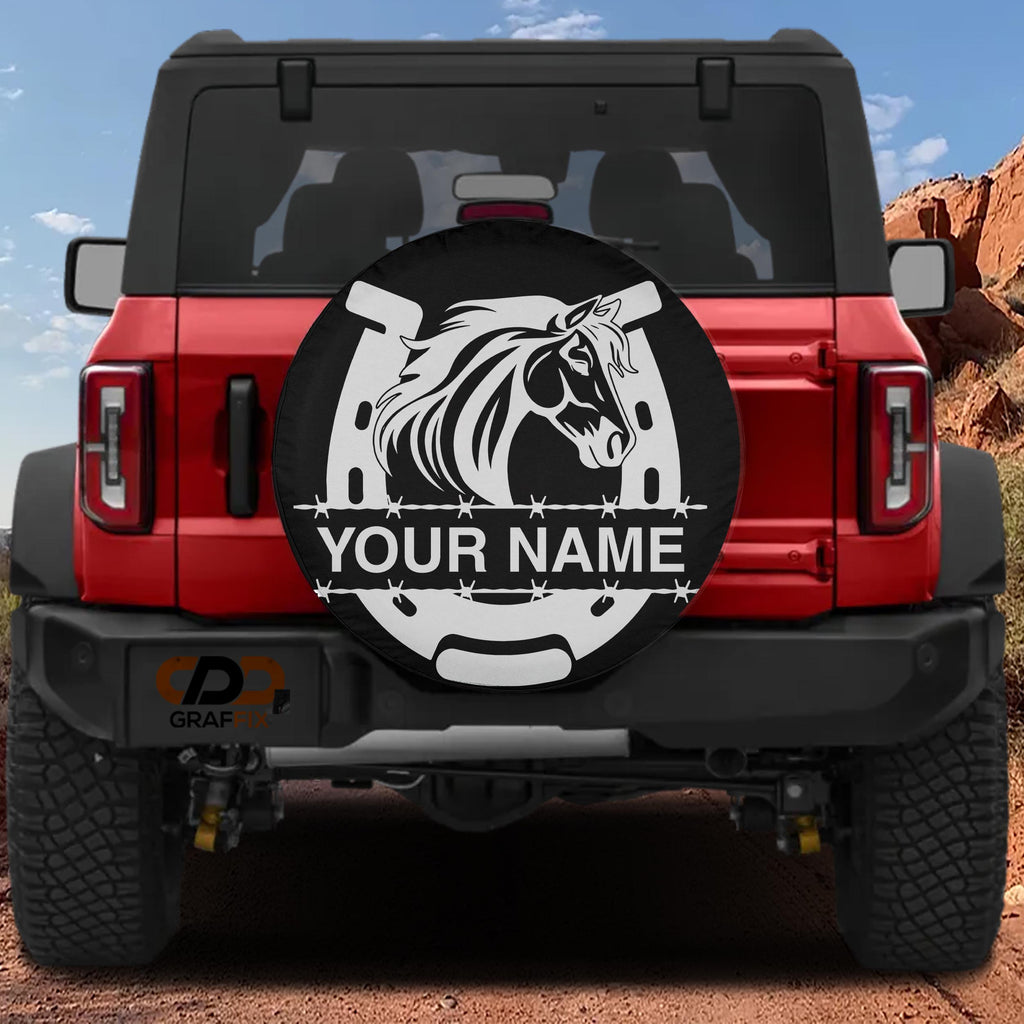 Customizable Horseshoe Spare Tire Cover