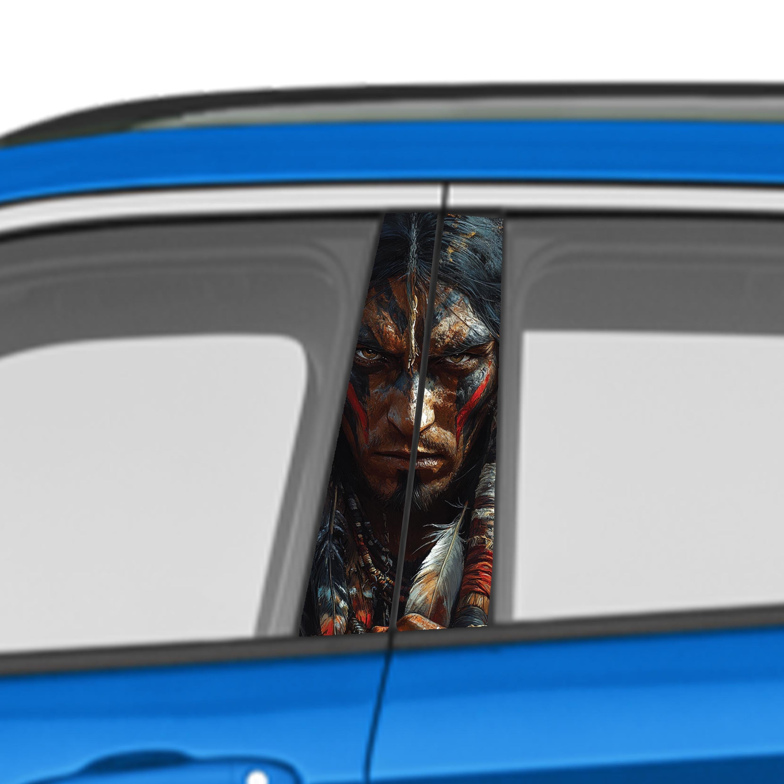 Ancient Warrior Car Door Vinyl Graphic: Bold Livery Sticker for Pillar Panels Universal Fit