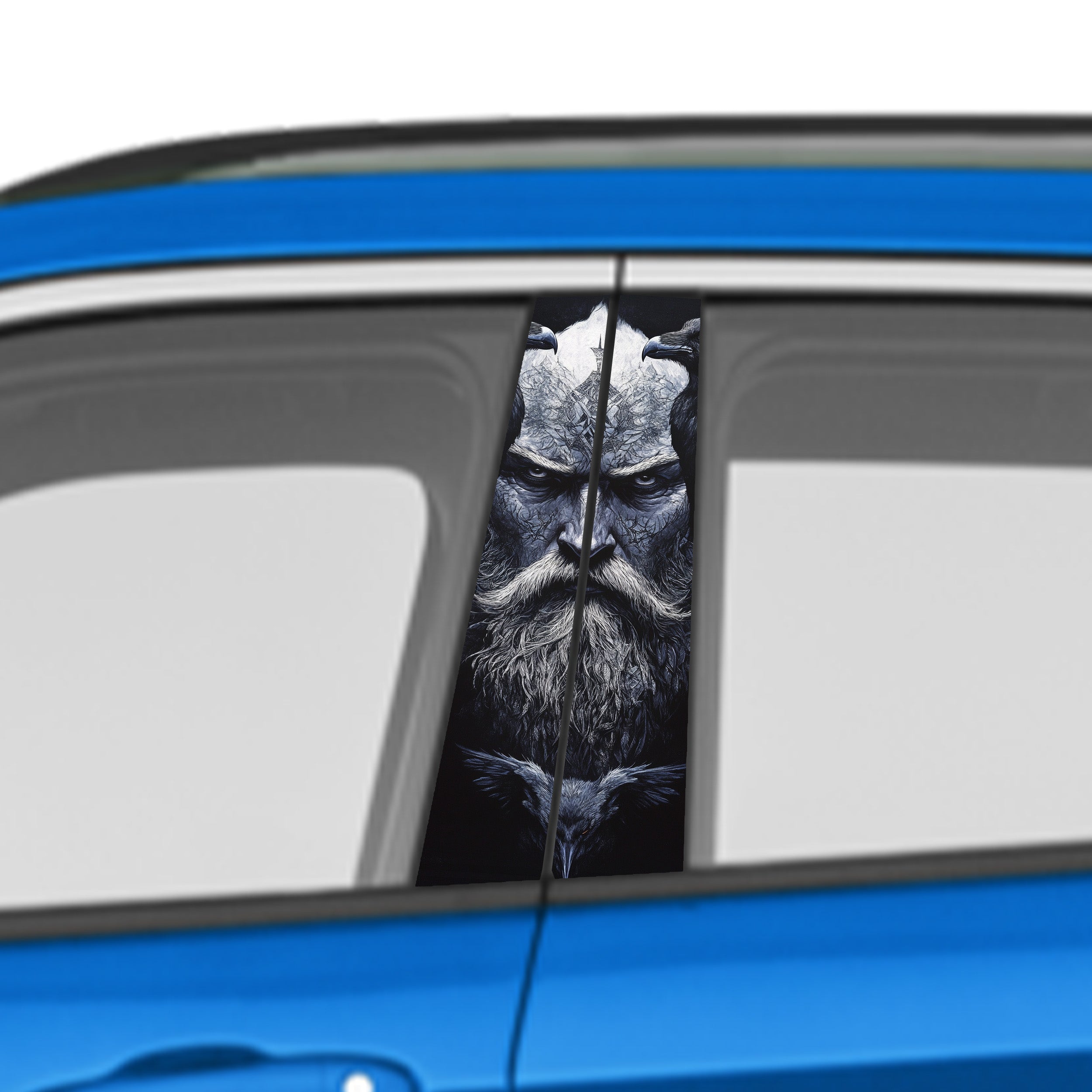 Ancient Warrior Car Door Vinyl Graphic: Bold Livery Sticker for Pillar Panels Universal Fit