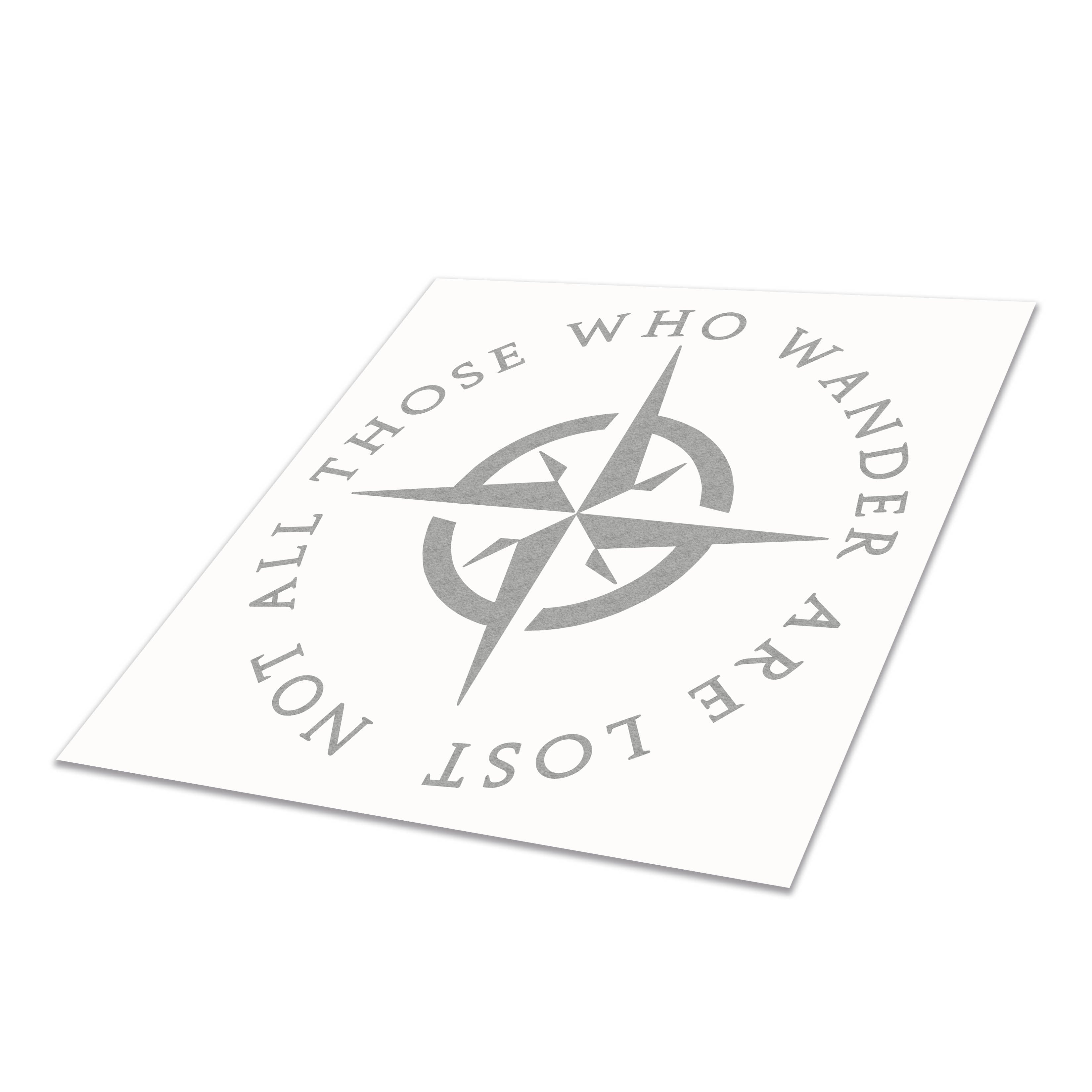 Not All Those Who Wander Are Lost Compass Vinyl Decal