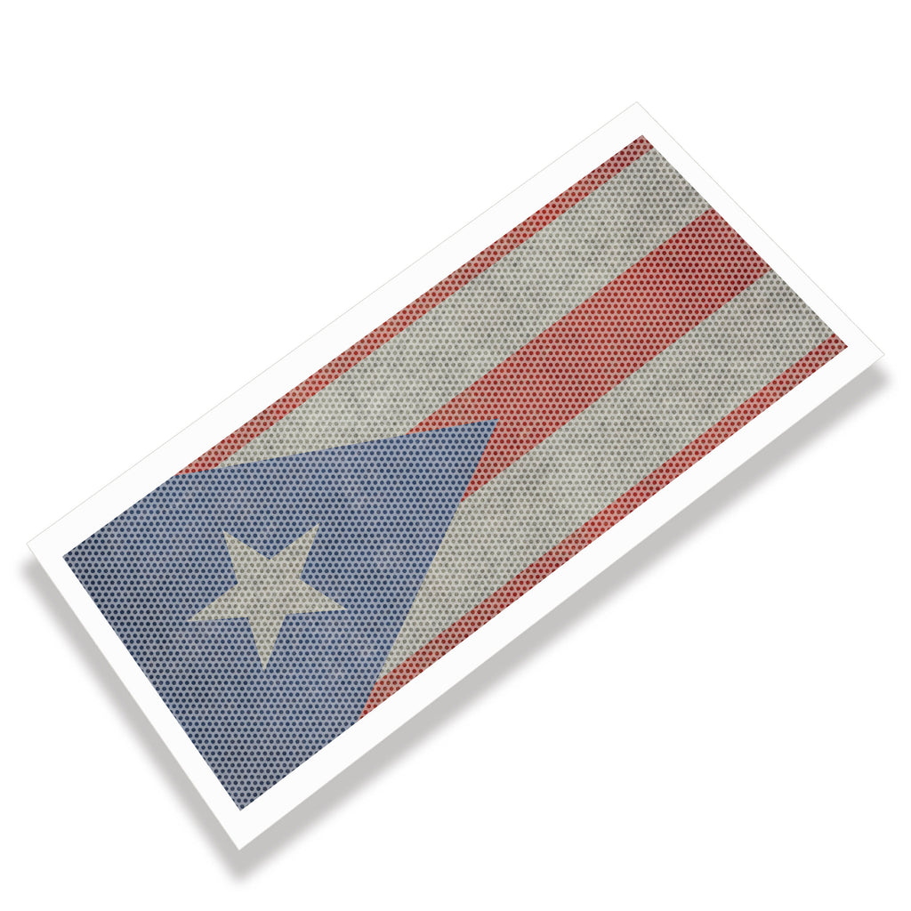 Puerto Rico Flag Perforated See-Thru Rear Window Decal – Fits Jeep Wrangler 2007 - 2026+