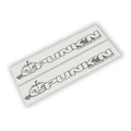 Punkn Edition hood decal pair with jack-o-lantern pumpkin graphic shown on transfer sheets