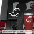 Pair Dolphins Swimming Vinyl Decal