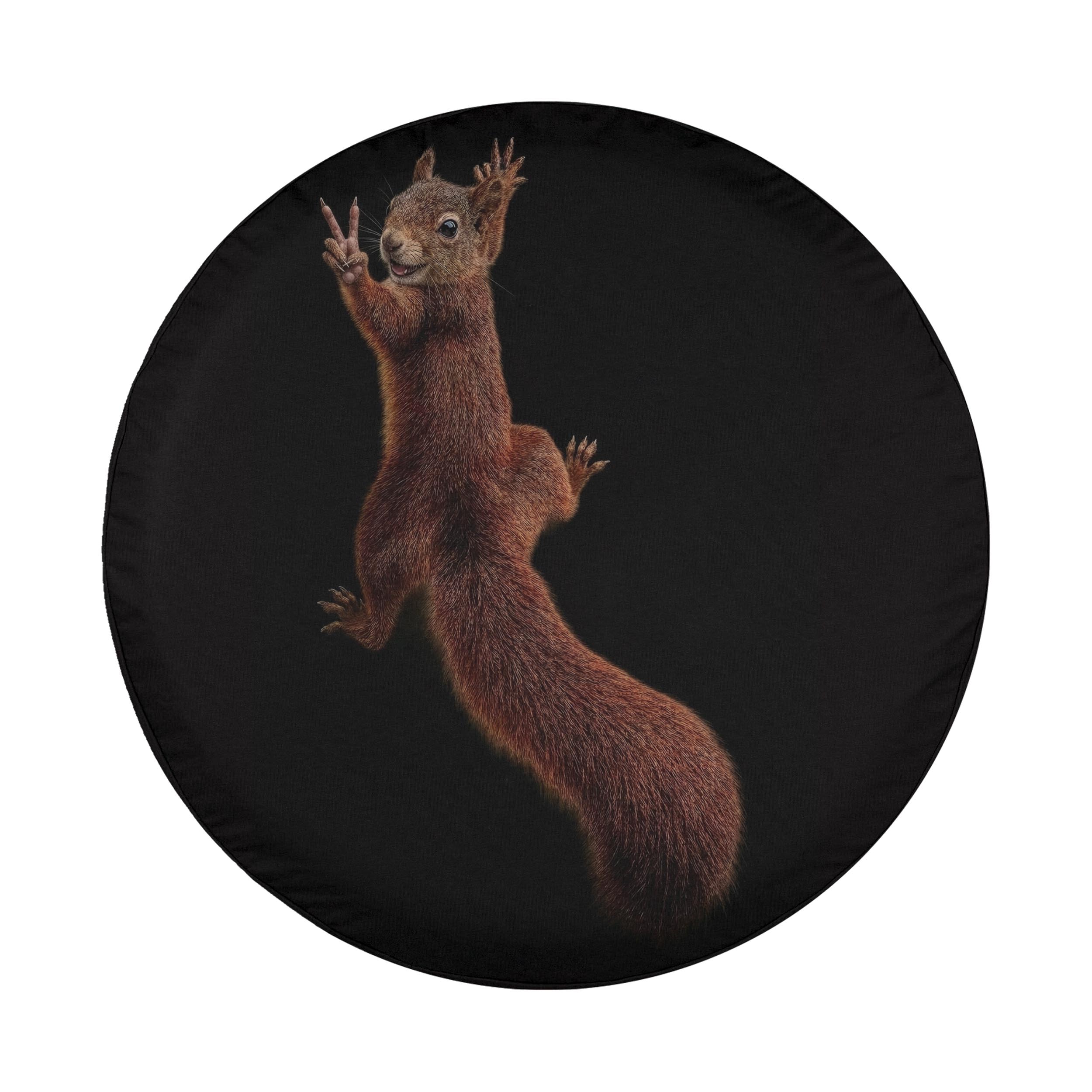 Hanging Peace Squirrel Spare Tire Cover