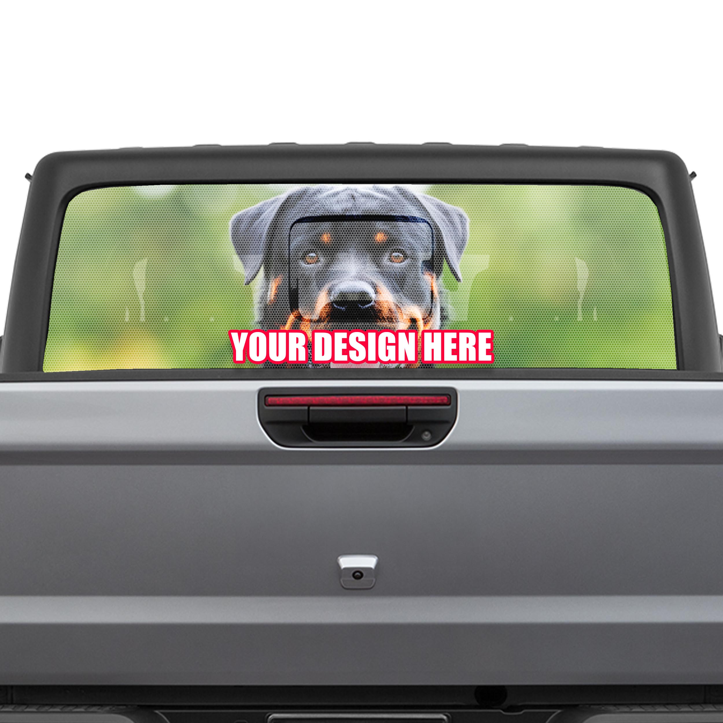 Design Your Own Custom Personalized Perforated See-Thru Rear Window Decal for Jeep Gladiator 2020 - Current