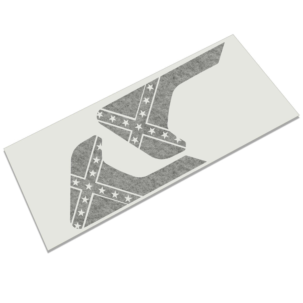 Rebel Dixie blackout fender vent transfer decal set design layout pair shown for Jeep JL JT