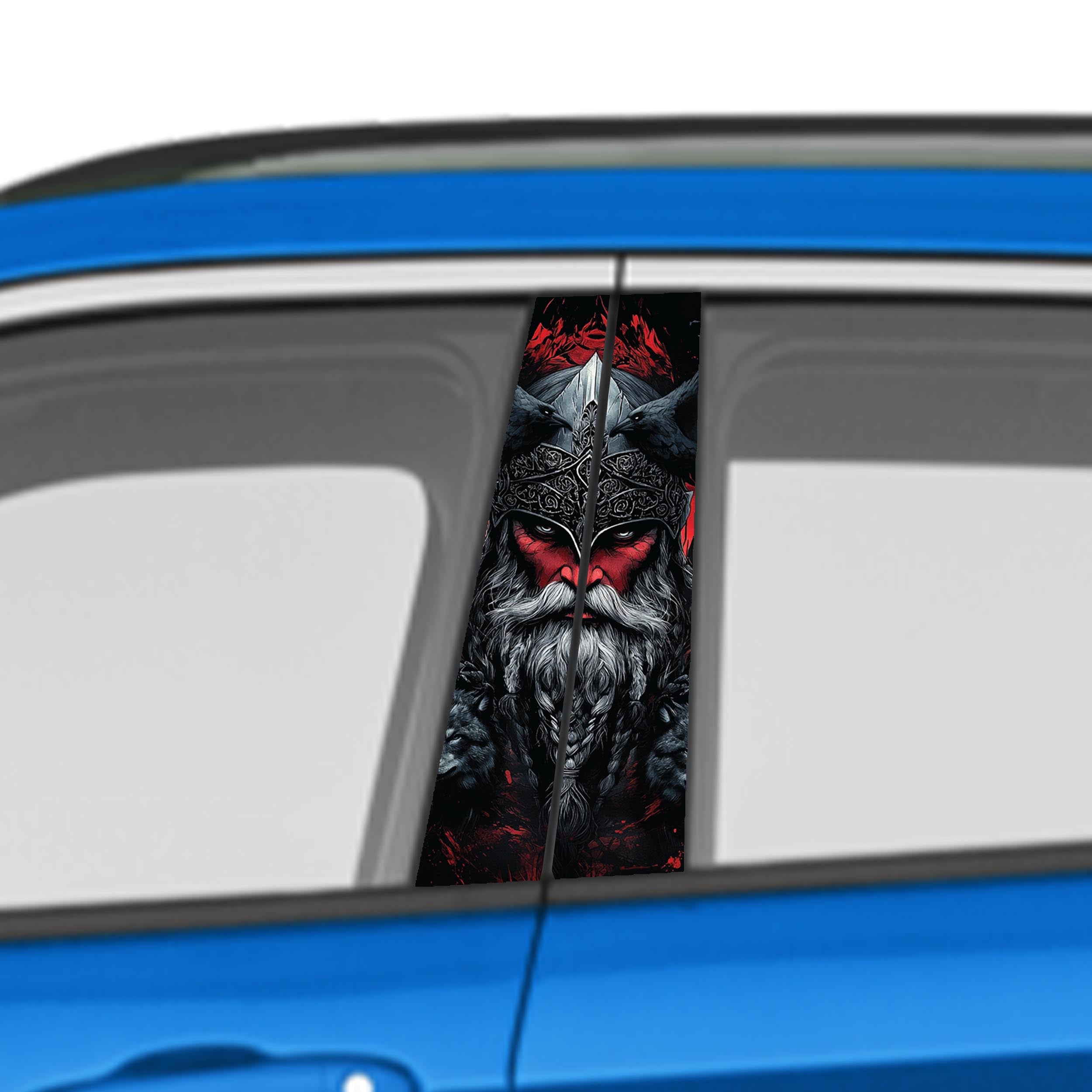 Ancient Warrior Car Door Vinyl Graphic: Bold Livery Sticker for Pillar Panels Universal Fit