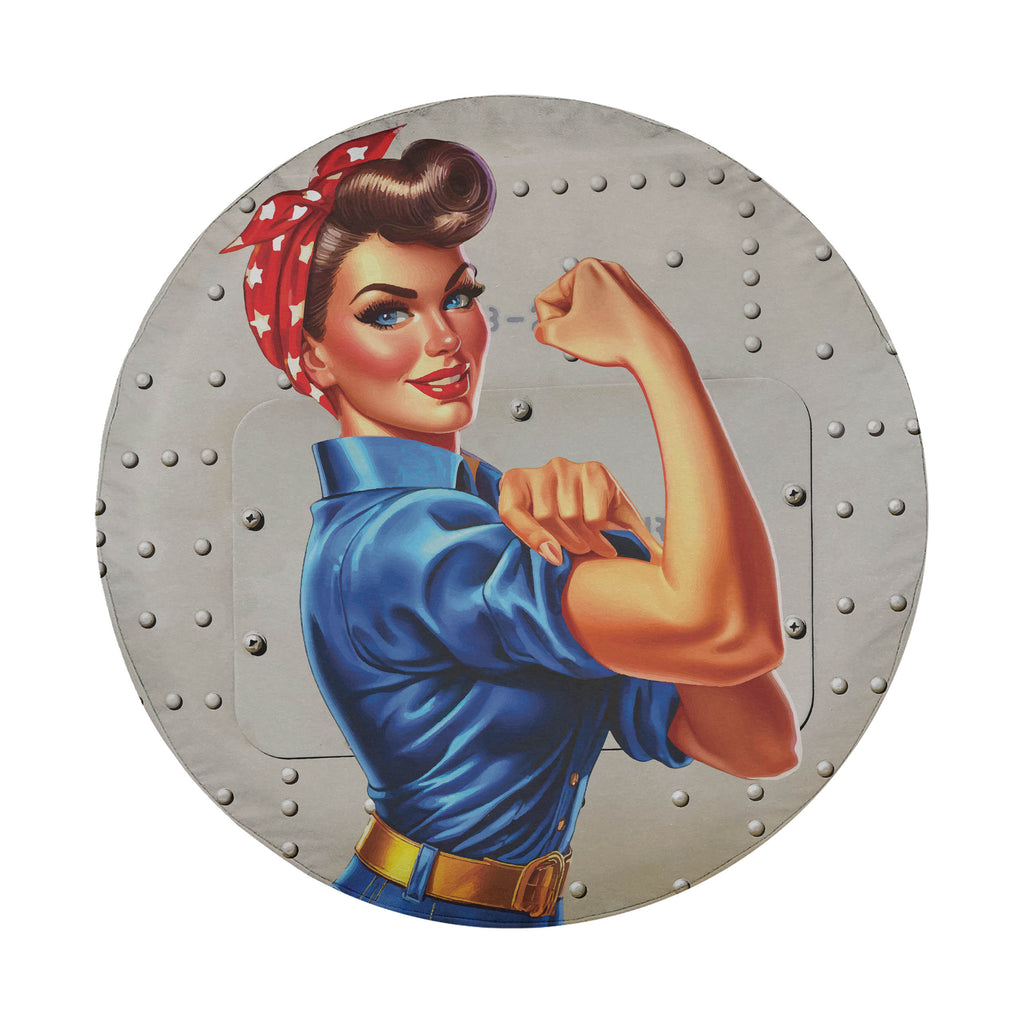 War Effort Woman Power-Up Spare Tire Cover