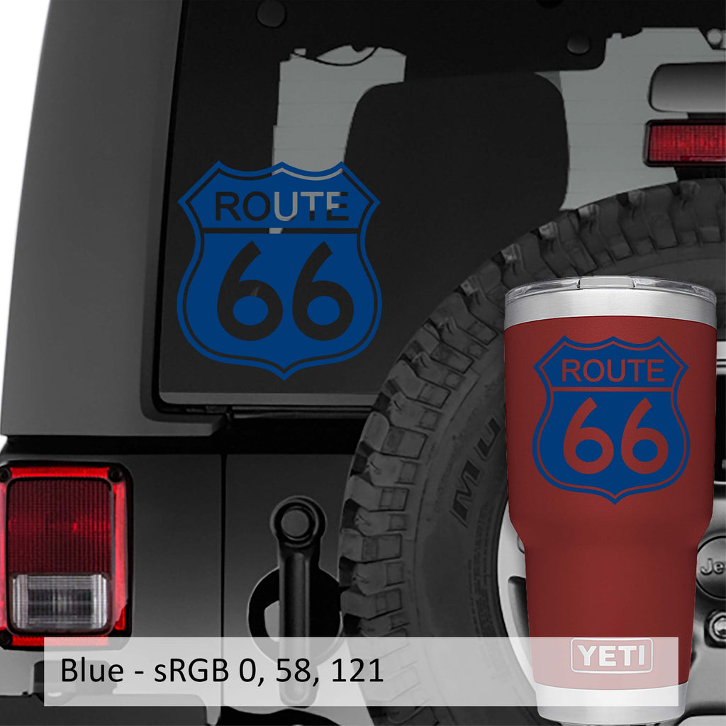 Route 66 Road Sign Vinyl Decal