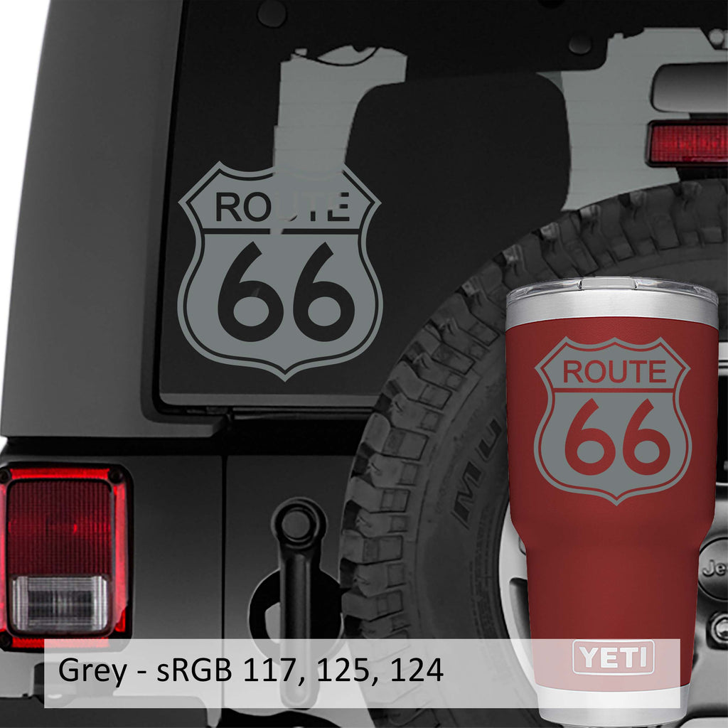 Route 66 Road Sign Vinyl Decal