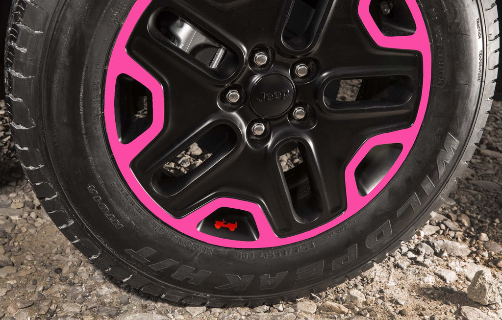 Wheel Vinyl Decal Overlays 17" Inch Rim for Wrangler JK Rubicon