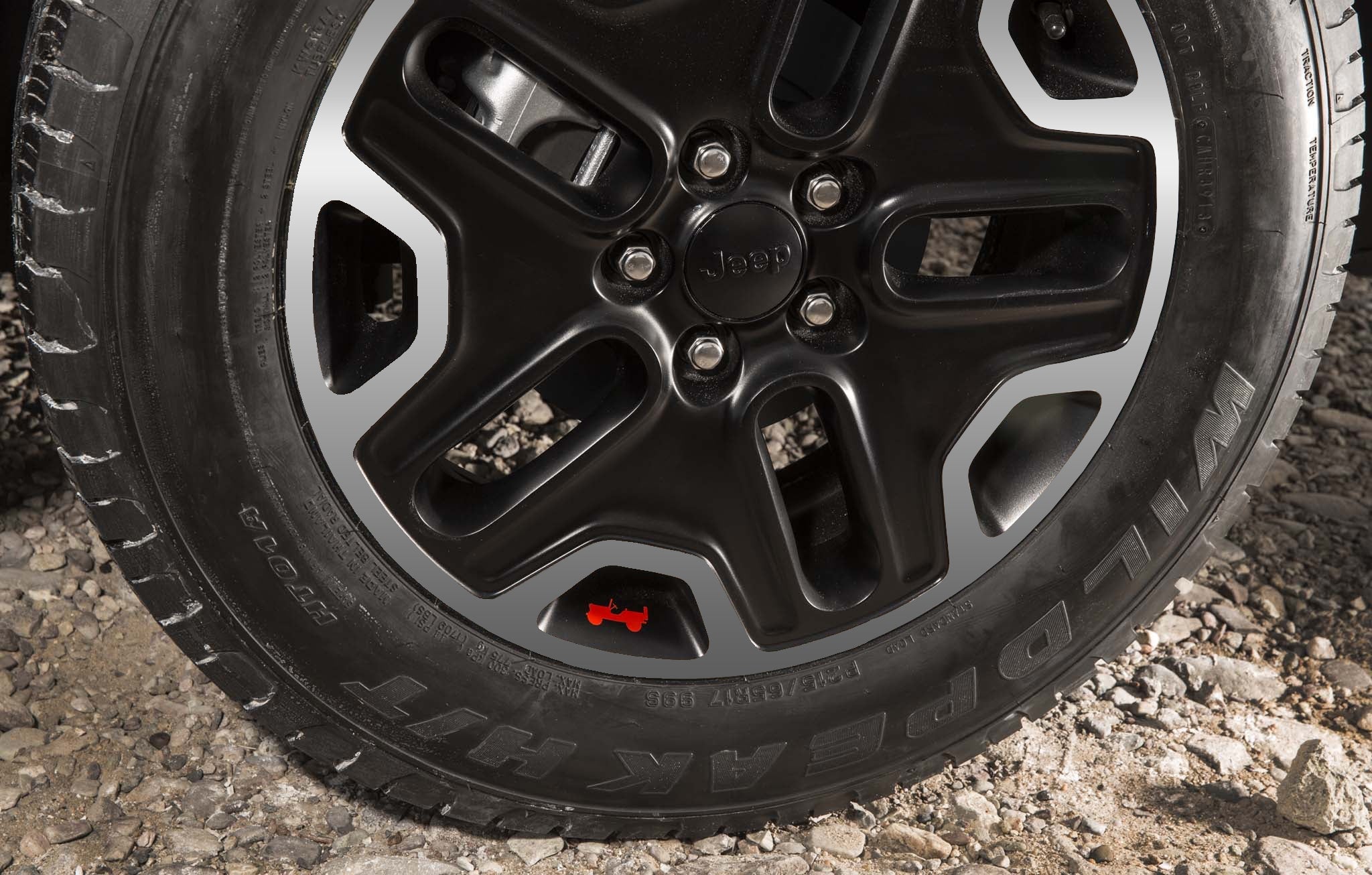 Wheel Vinyl Decal Overlays 17" Inch Rim for Wrangler JK Rubicon