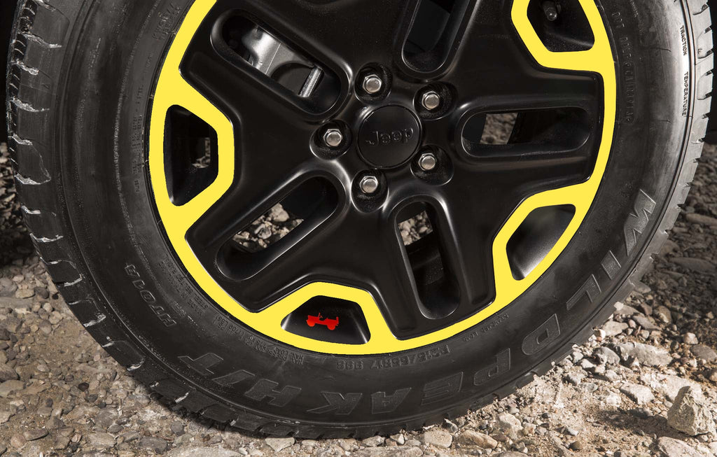 Wheel Vinyl Decal Overlays 17" Inch Rim for Wrangler JK Rubicon