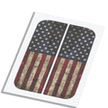 American Flag Perforated Rear Door Side Window Accent Decal Kit For Jeep Wrangler / Gladiator 4 door (2018-2026)