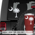 South Carolina Palmetto Moon Vinyl Decal Sticker