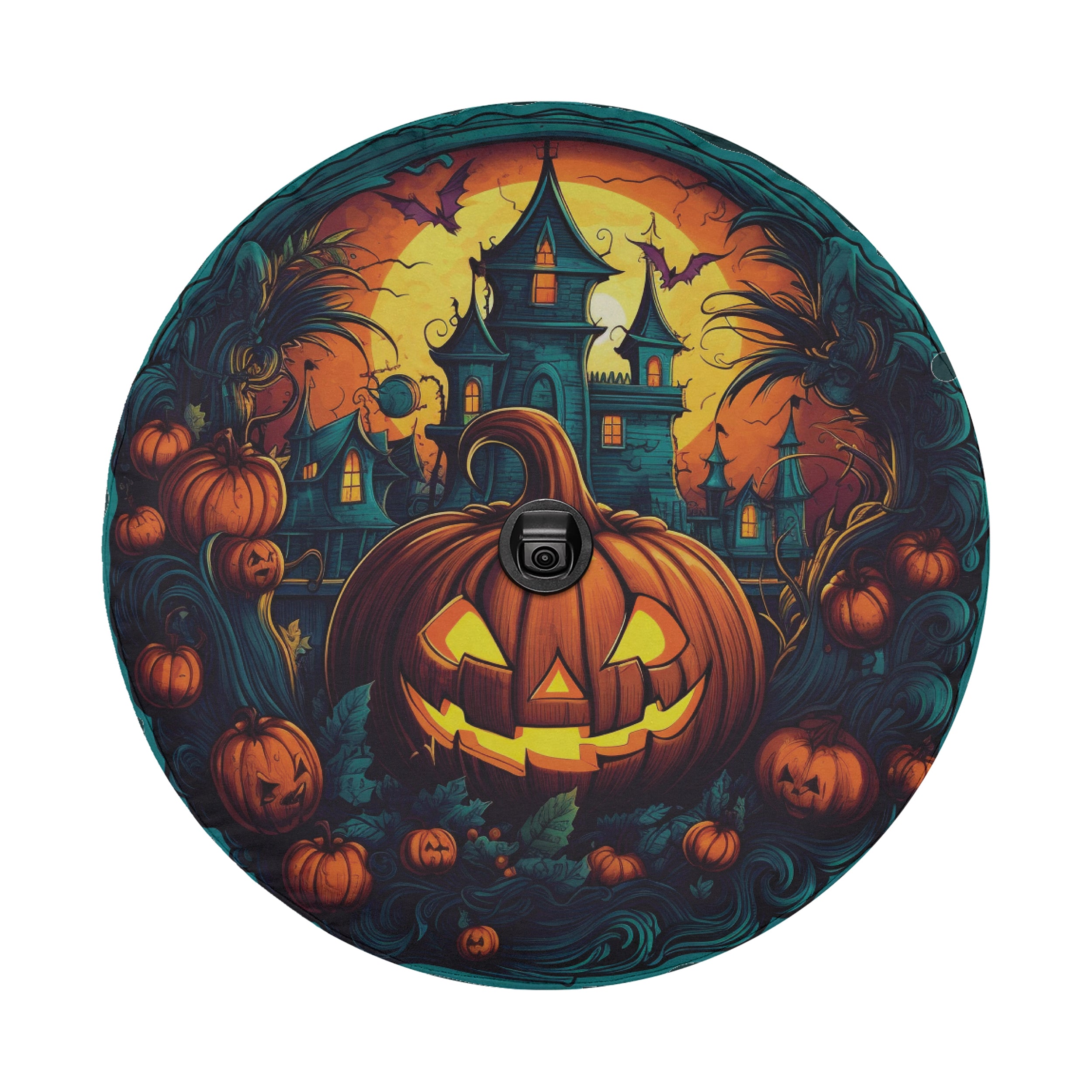 Scarry Pumpkin Patch Spare Tire Cover