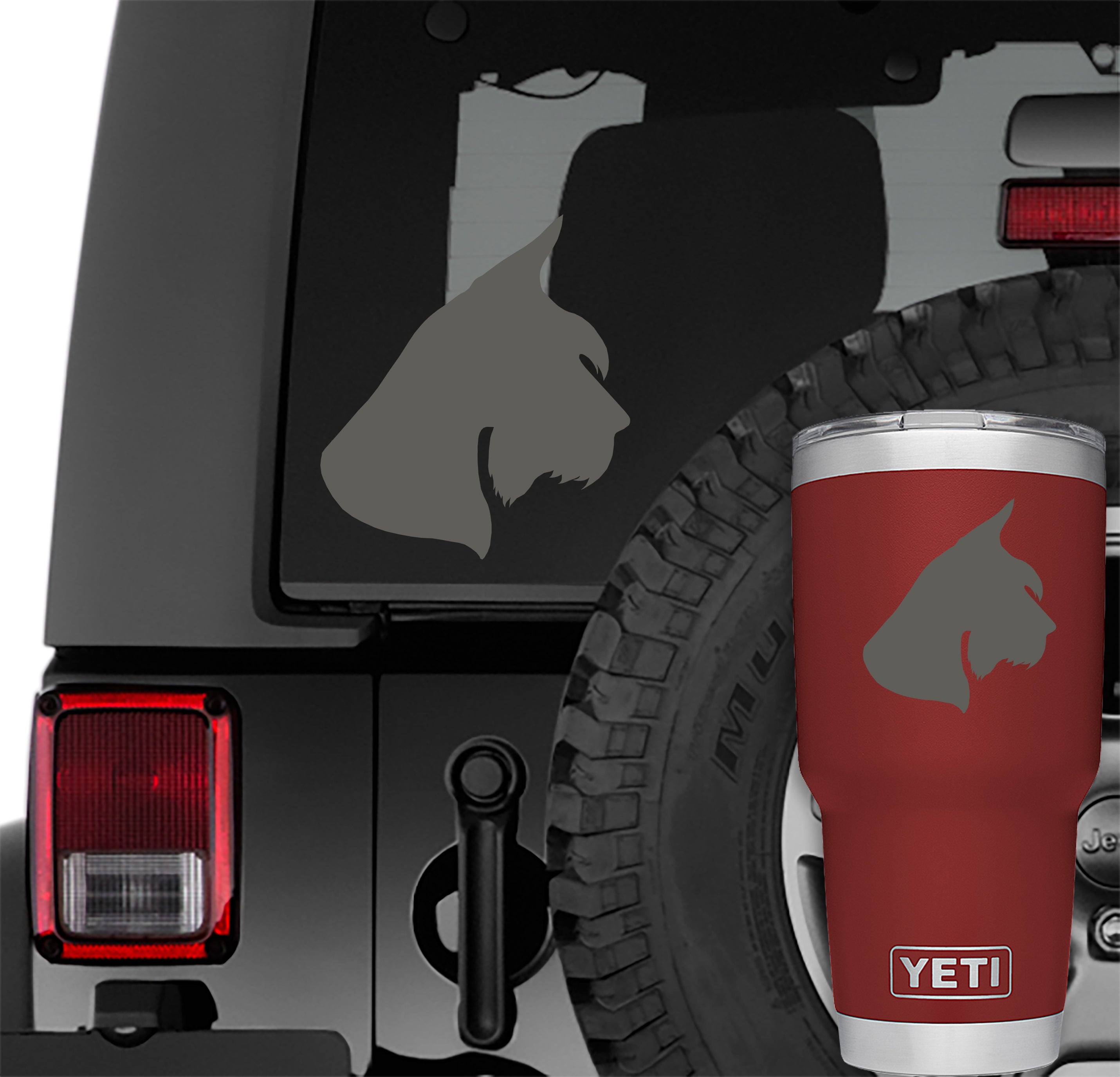 Schnauzer Head Profile Vinyl Decal