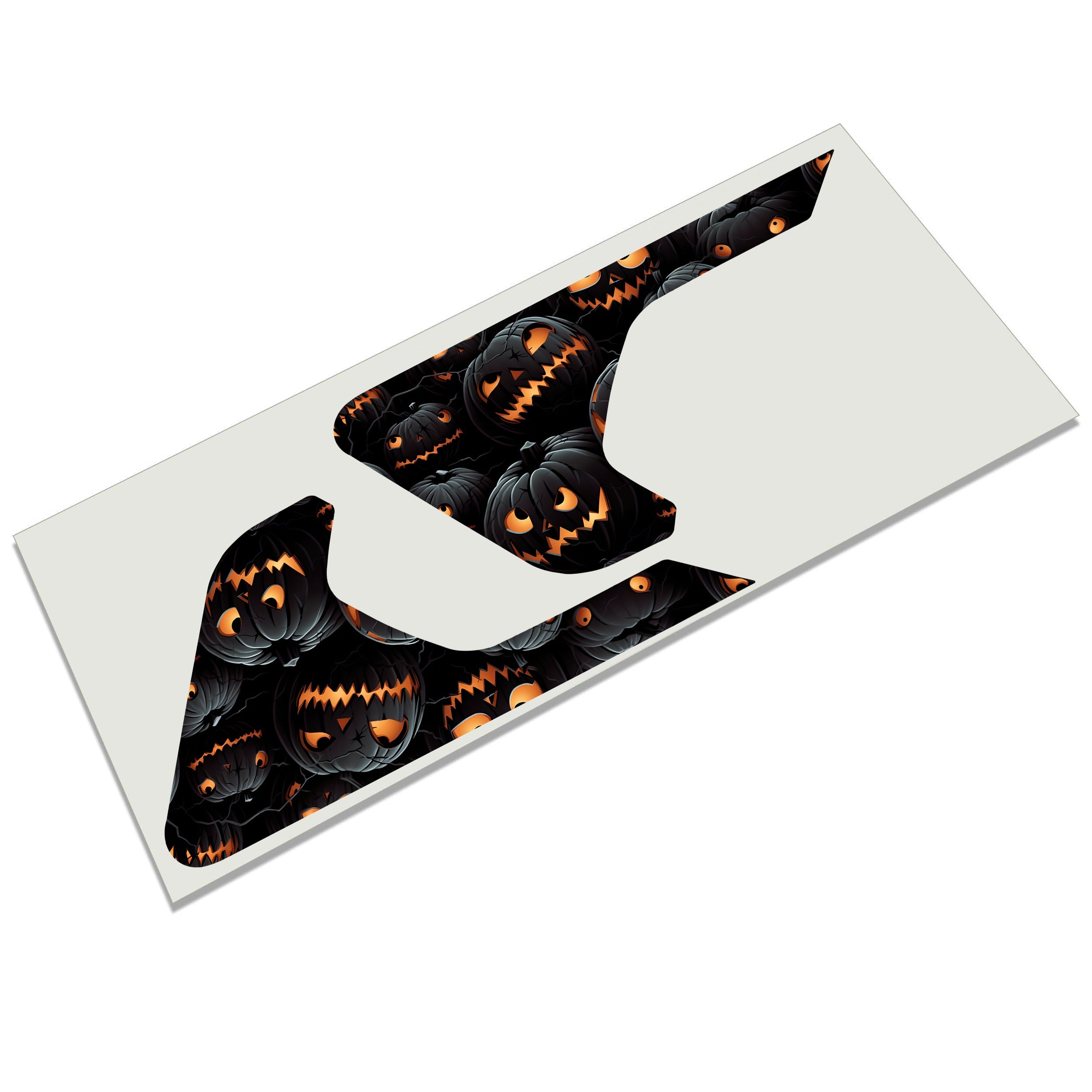 Shadowed Halloween Jack-O-Lantern  2pc Vinyl Fender Decal Set - Fits Jeep Wrangler JL/Jeep Gladiator JT 2018+
