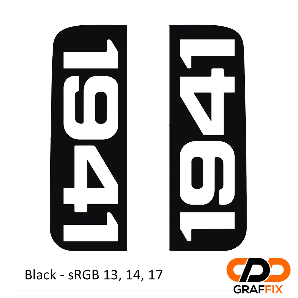 Black 1941 vinyl side window decal set for Jeep Wrangler JL and Gladiator JT 2018+