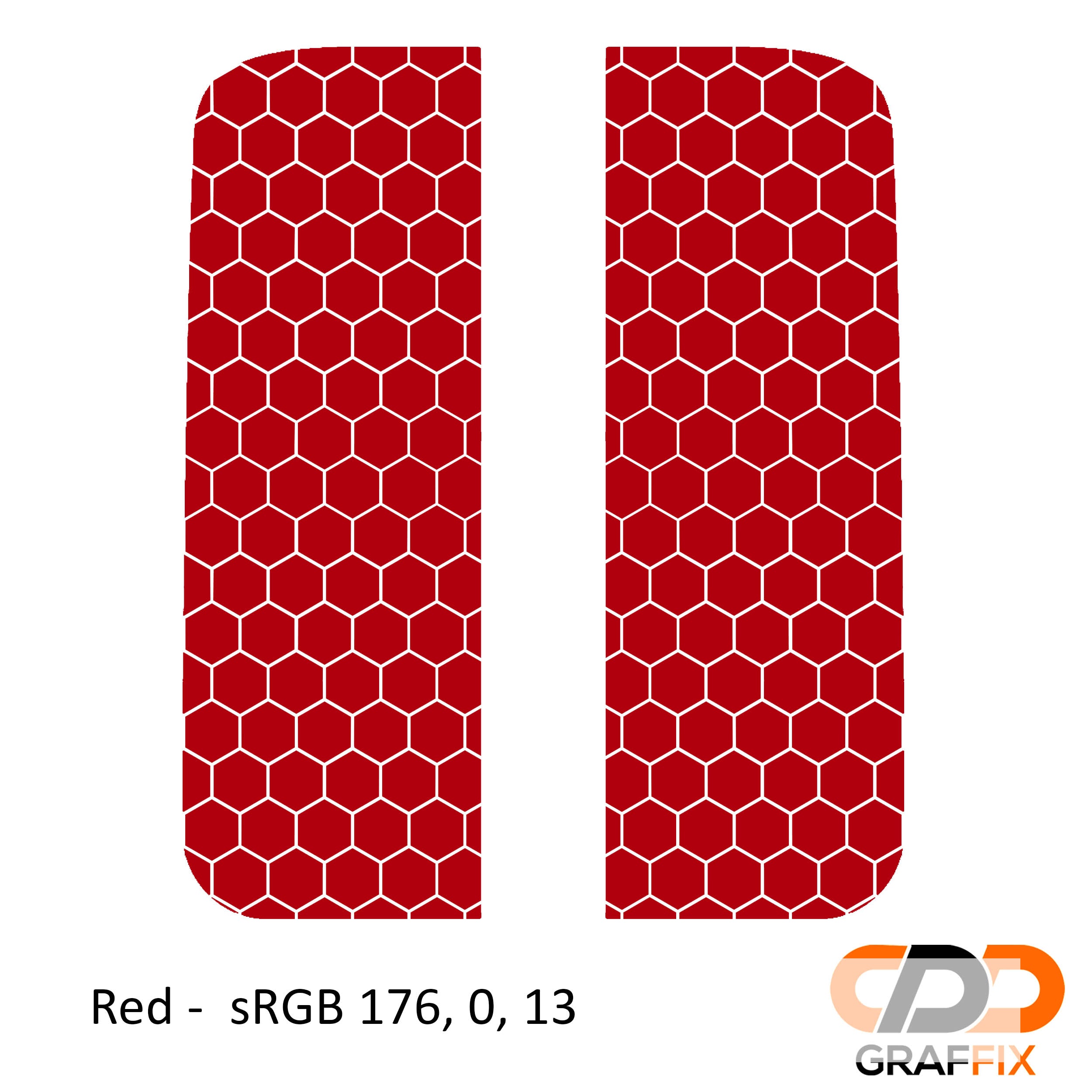 Red honeycomb hex mesh pattern side window decal set for Jeep Wrangler JL Gladiator JT