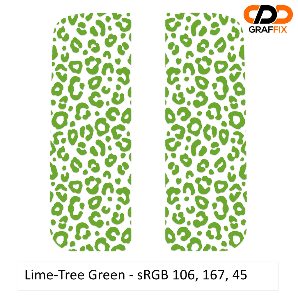 Lime green leopard print side window decal set for Jeep Wrangler JL Gladiator JT 2018 plus
