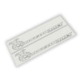Silver Snazzberry Edition pineapple side hood decal pair shown laid on white backing