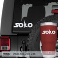 Star Wars Han Solo Name With Blaster Vinyl Decal