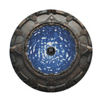 Space Arch Portal spare tire cover Ford Bronco rear desert scene with stone ring around blue portal