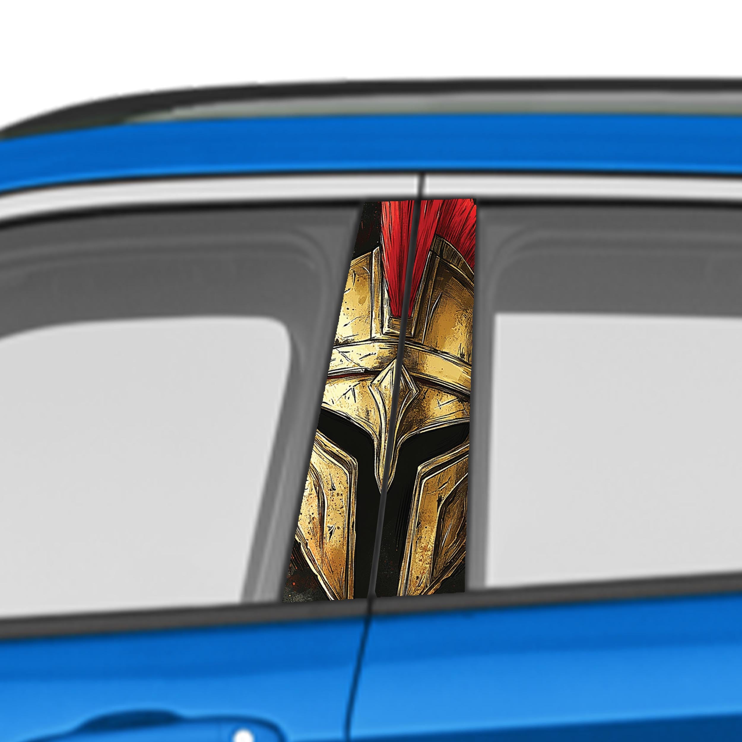 Ancient Warrior Car Door Vinyl Graphic: Bold Livery Sticker for Pillar Panels Universal Fit