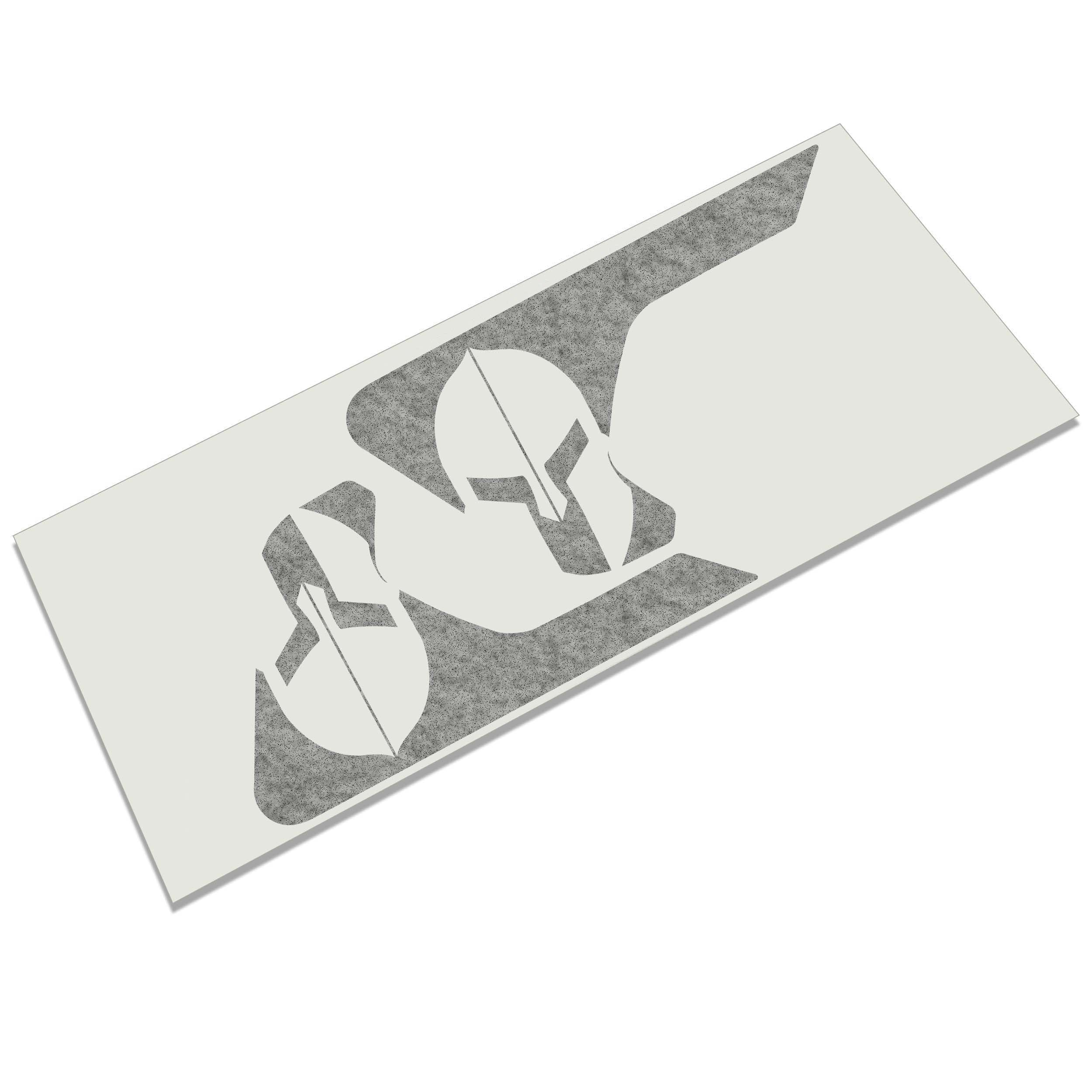 Spartan helmet fender vent vinyl decal in black for Jeep Wrangler JL Gladiator JT 2018 and newer