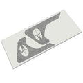 Black Spartan helmet v2 fender vent decal graphic mockup shown on a Jeep billet vent panel