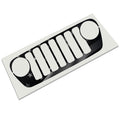 Black and Gray Subdued No Quarter American Flag Grille Skin Vinyl Overlay  - Fits Jeep Wrangler JL/Jeep Gladiator JT 2018 - 2023