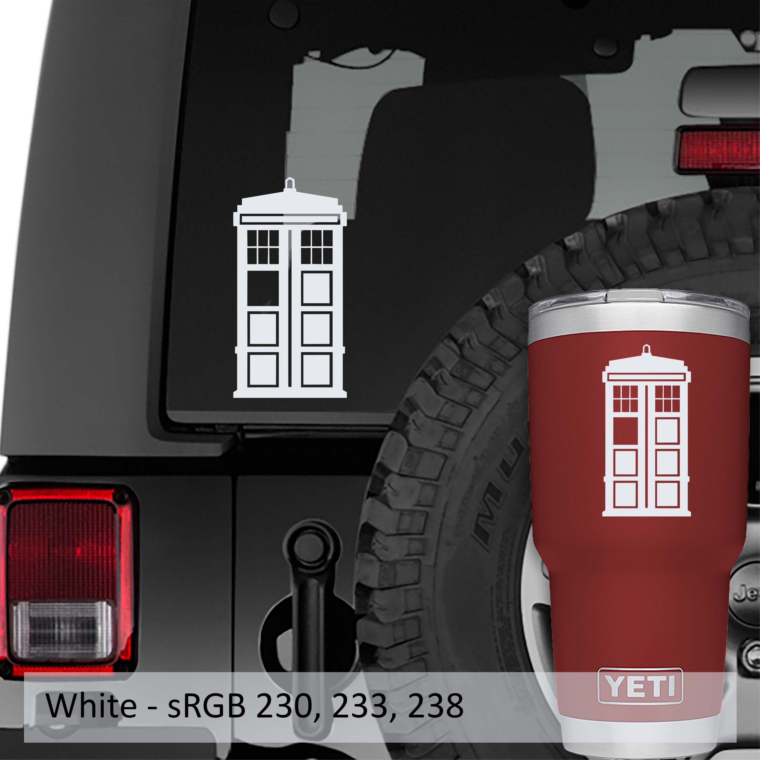 Tardis Police Call Box Vinyl Decal