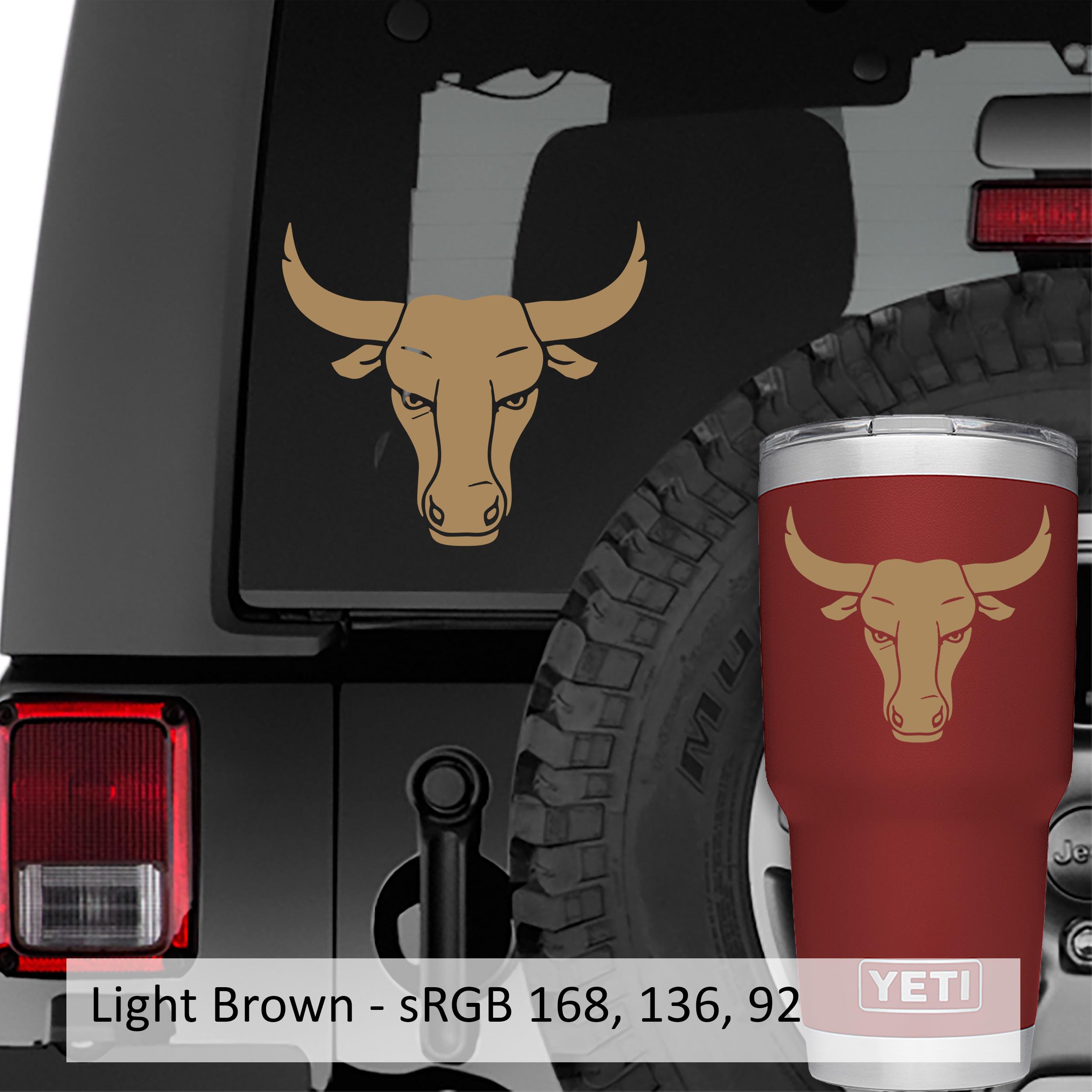 Zodiac Taurus Bull Head Vinyl Decal