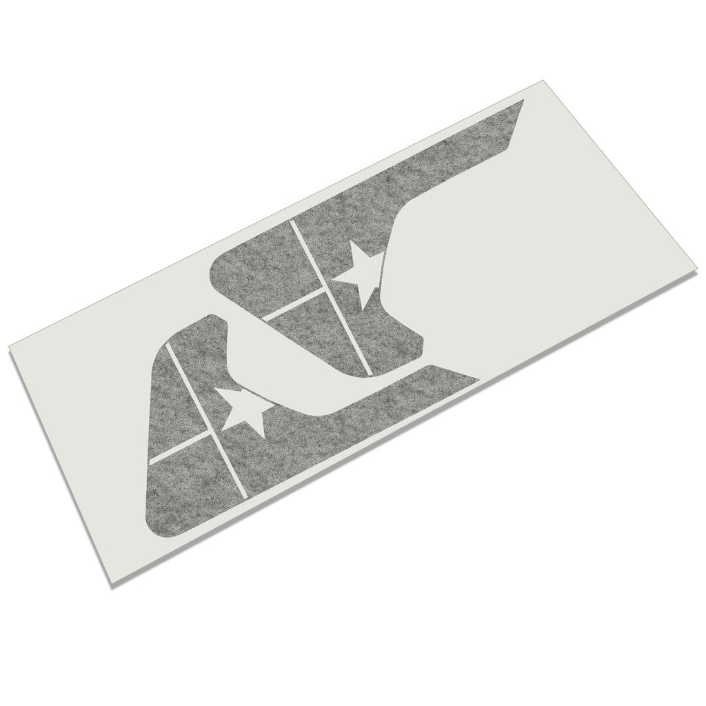 Black Texas Lone Star flag vinyl decal die-cut for Jeep Wrangler JL Gladiator fender vent