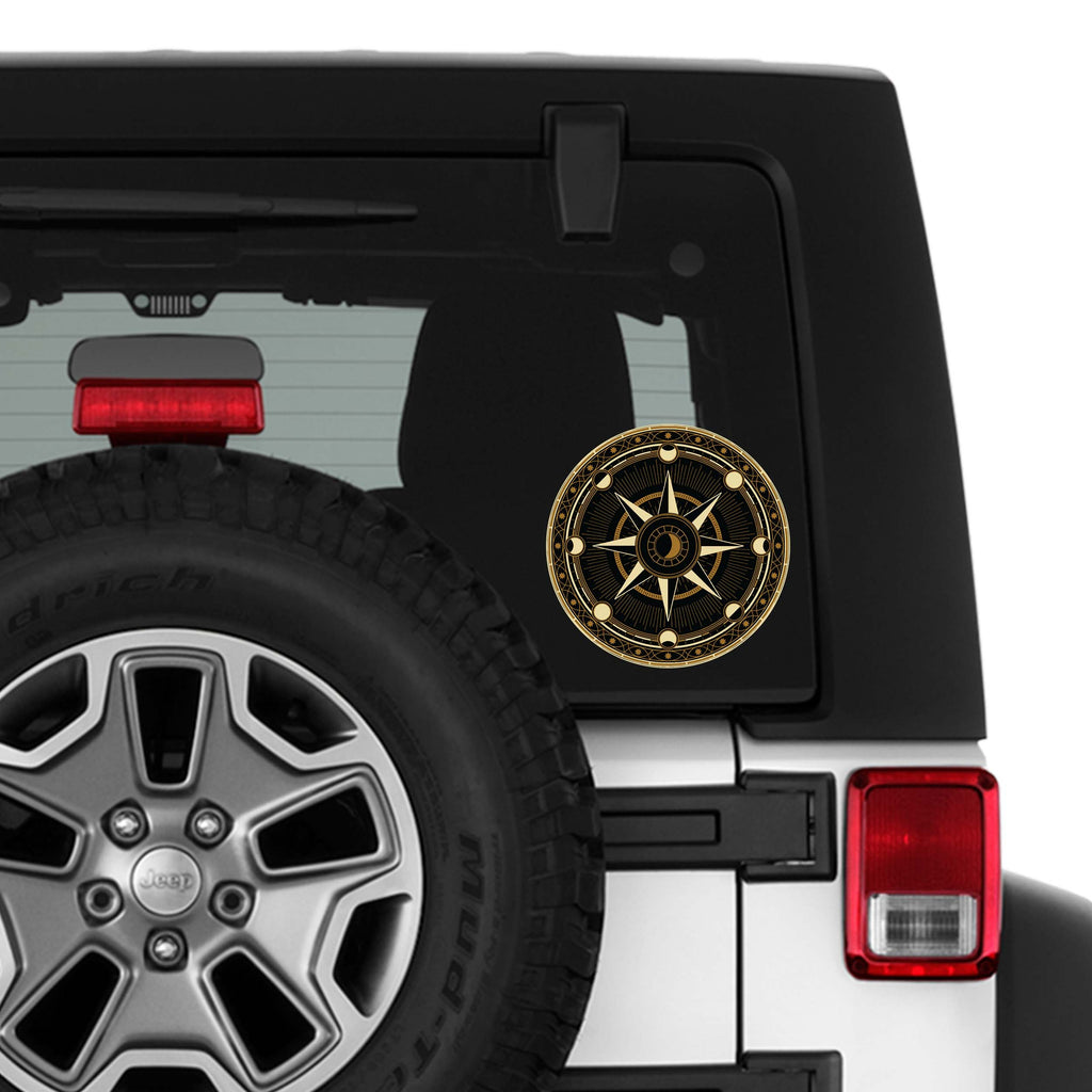 Traitors Round Table vinyl sticker on the rear window of a Jeep Wrangler