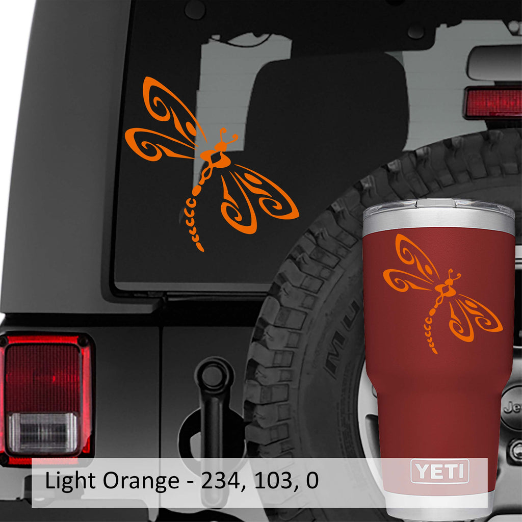 Tribal Dragonfly Vinyl Decal