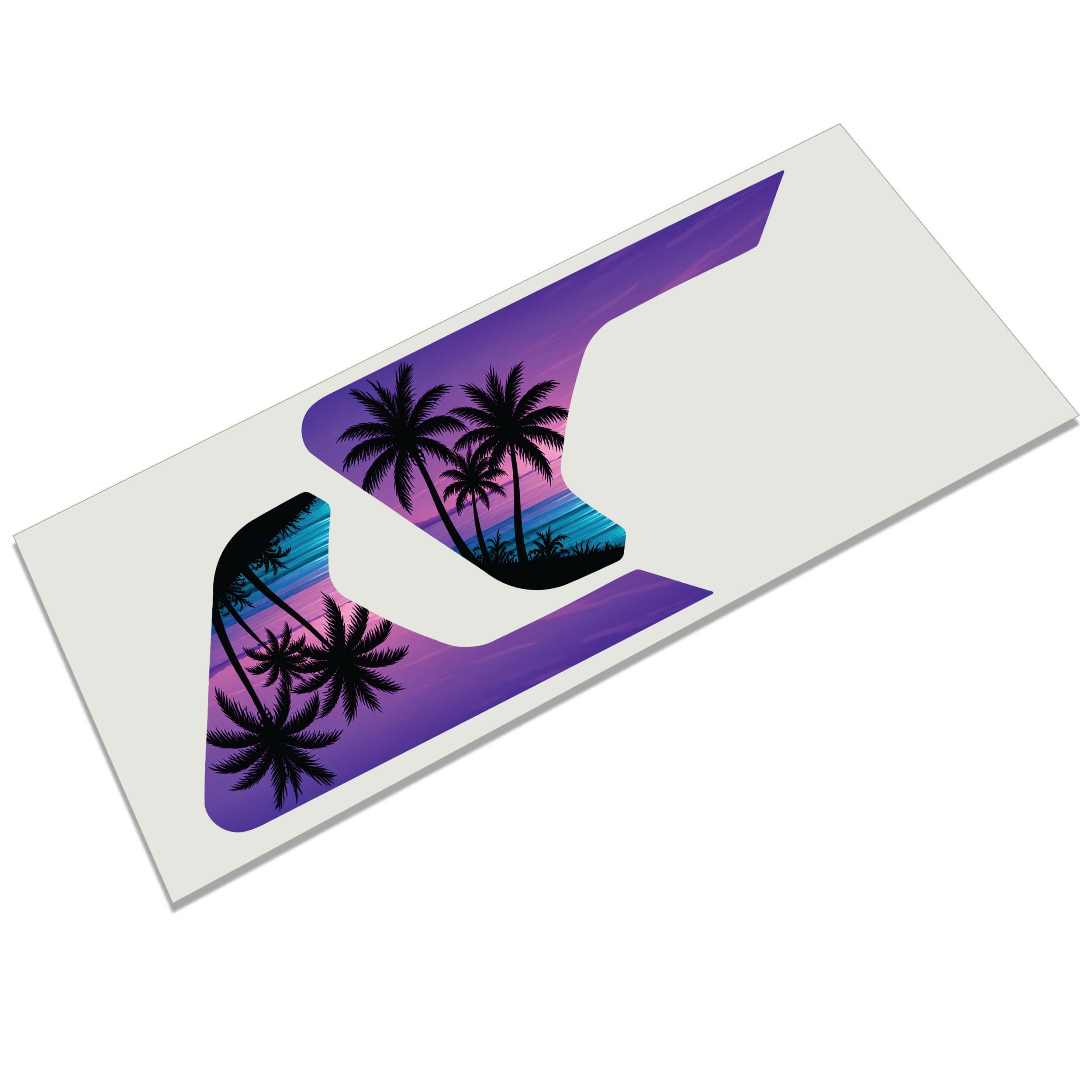 Tropical Sunset Palms 2pc Vinyl Fender Decal Set - Fits Jeep Wrangler JL/Jeep Gladiator JT 2018+