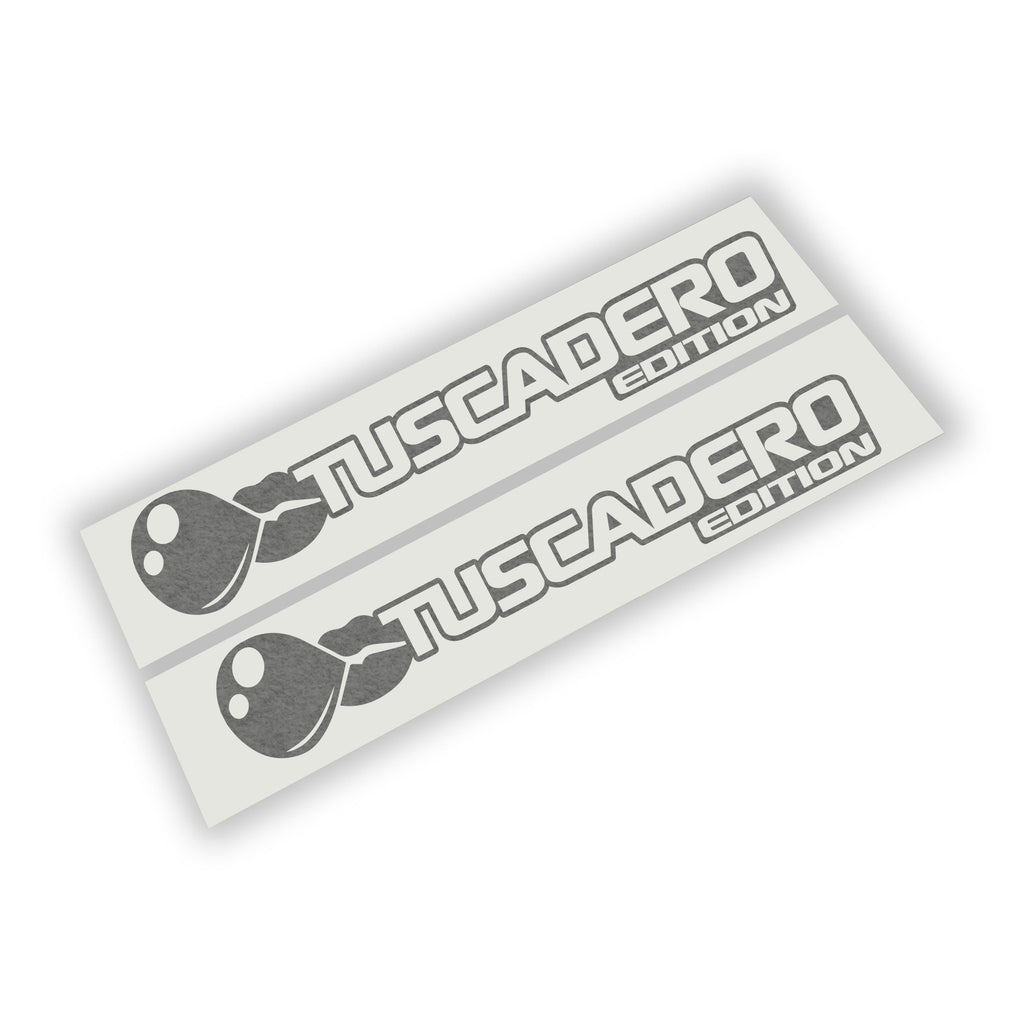Tuscadero Bubblegum Edition vinyl decal pair featuring bubble gum graphic with bold logo text