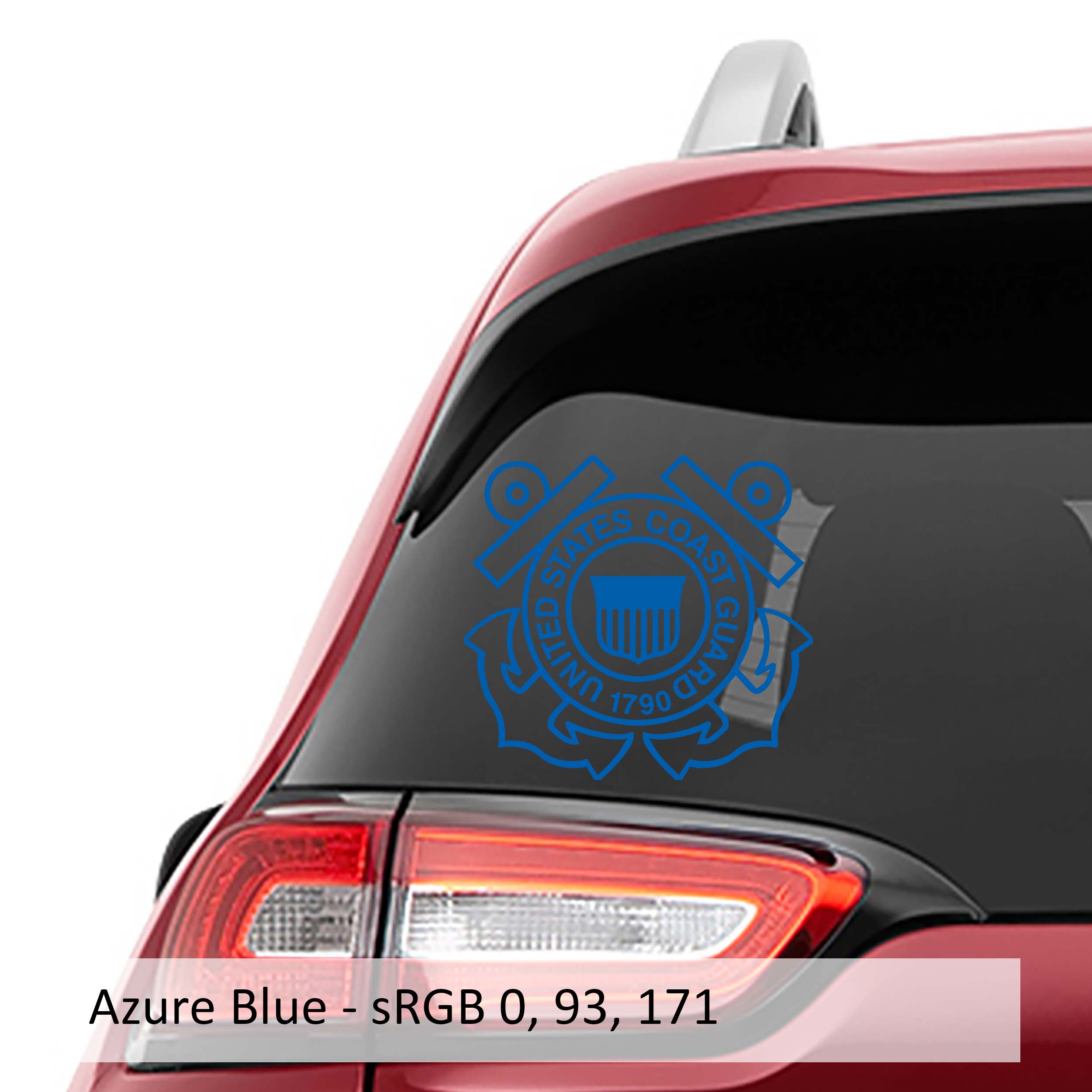 US Coast Guard Life Preserver & Anchors Vinyl Decal